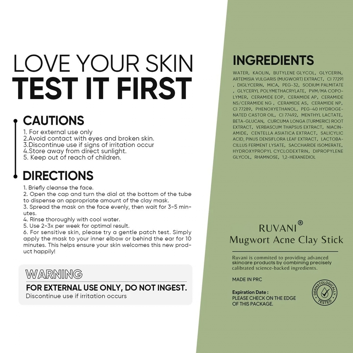 Ruvani InstaGlow Clay Stick